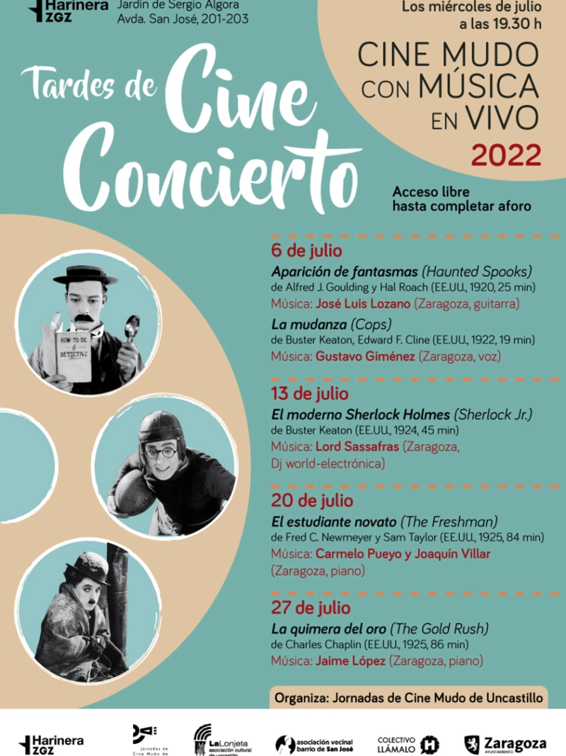 Las «Tardes de Cine Concierto» 2022 en Harinera ZGZ