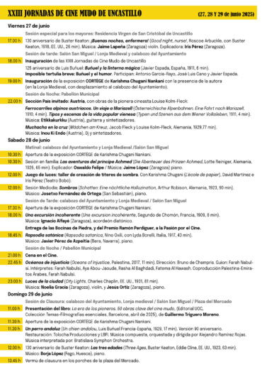 Resumen programa XXIII Jornadas
